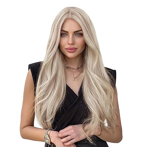 Miniatura 23 de Moresoo - Extensiones de cabello humano Remy lacio sin costuras con pinzas y trama, de poliuretano, cabeza completa, color castaño claro