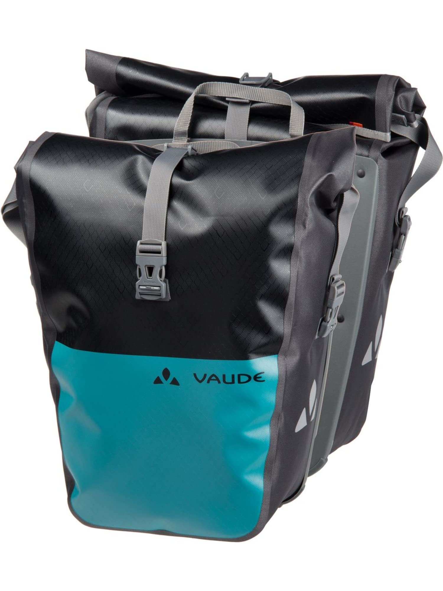 VAUDE Fahrrad Hinterradtasche Aqua Back Color, 2er Set, Made in Germany, Black/Alpine Lake, Einheitsgröße