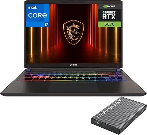 MSI Katana 15 HX Gaming Laptop with Intel i7-14650HX, NVIDIA GeForce RTX 5070, 1