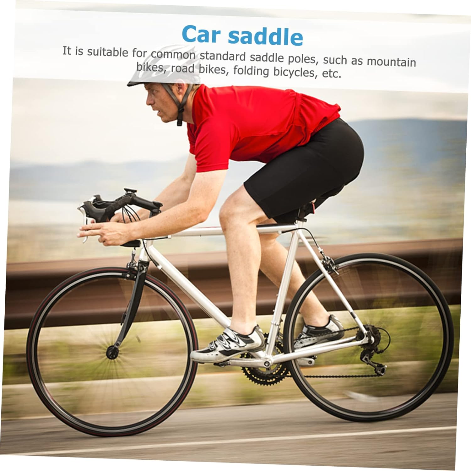 Toyvian Comfortable Widen Cycling Seat Cushion with Taillight Breathable Lightweight Padded Bike Saddle for and Stationary