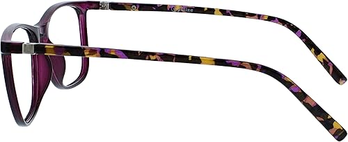 Miniatura 5 de OPULIZE Arc 2 Pack Gafas de lectura grandes Negro Marrón Estampado Hombres Mujeres RR66-12, Negro / Púrpura
