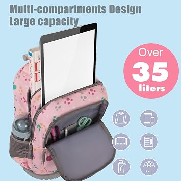 Tilami Rolling Backpack for Boys and Girls,Cool alpaca