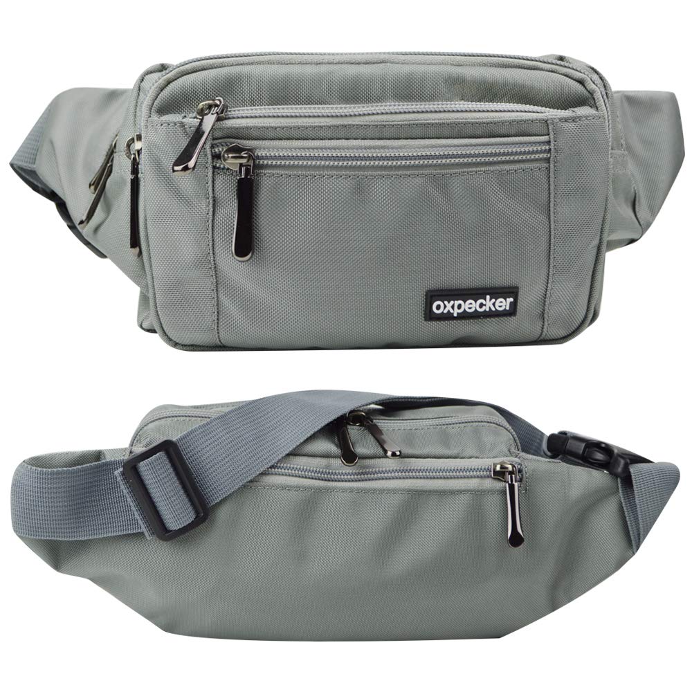 oxpecker Marsupio Borsa con Copertura Antipioggia, Marsupio Impermeabile per Uomini e Donne, da Allenamento Viaggio Casual, Anca, Ciclismo, Marsupio con Cinghia Regolabile per Esterni, N-5923 C