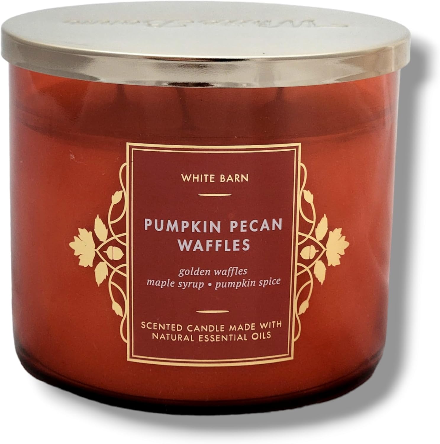 Baꞎh aпd Body Works 3-Wick Scented Candle 14.5 oz(Packaging May Vary) (Pumpkin Pecan Waffles)