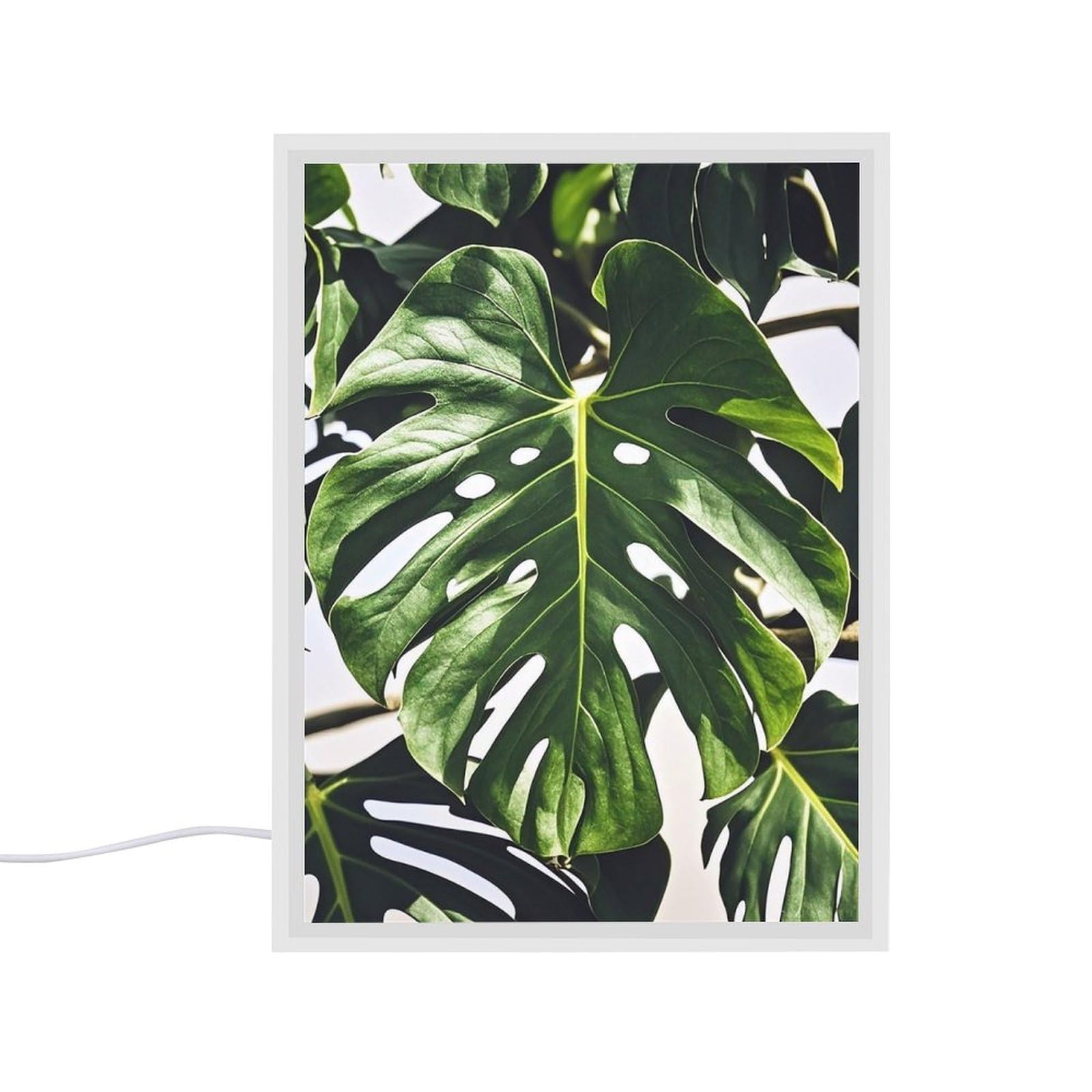 Miroir de courtoisie de bureau à motifs feuilles pour coiffeuse de chambre