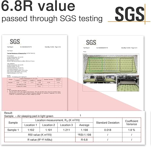 Miniatura 3 de Colchoneta de dormir autoinflable para acampar con bolsa inflable, alfombrilla de camping compacta y ligera, para mochileros al aire libre,