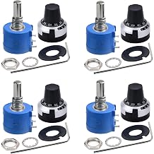 4pcs 3590S-2-502L 5K ohm Rotary Potentiometer 10-Turn Wire Wound Precision Multi Turn Wirewound Potentiometer