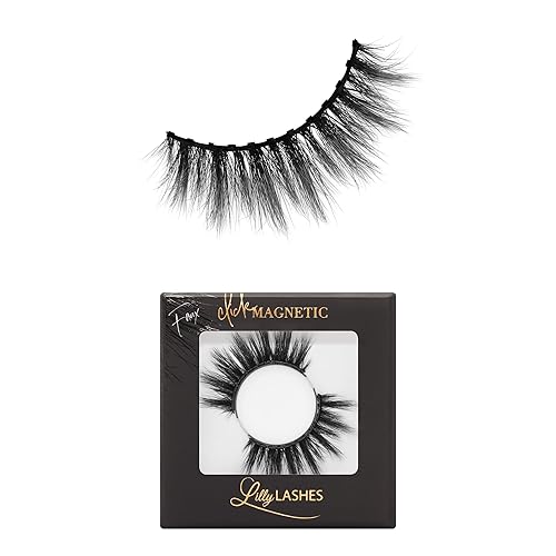 Lilly Lashes Pestañas magnéticas Click - Pestañas postizas magnéticas de visón sintético de Miami para un aspecto natural - Pestañas postizas,