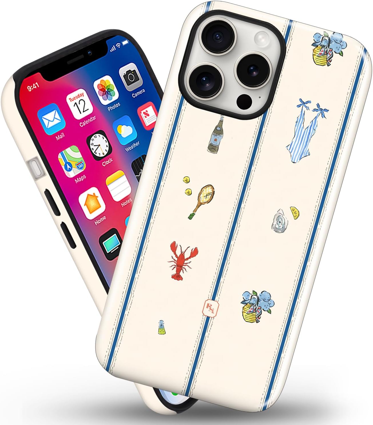 Magnetic for iPhone 11 Case Cute Frog Stripes Phone Case, Summer Shockproof Slim TPU and Hard PC Protective Phone Cover Compatible with MagSafe Designed for Women Girls thumbnail
