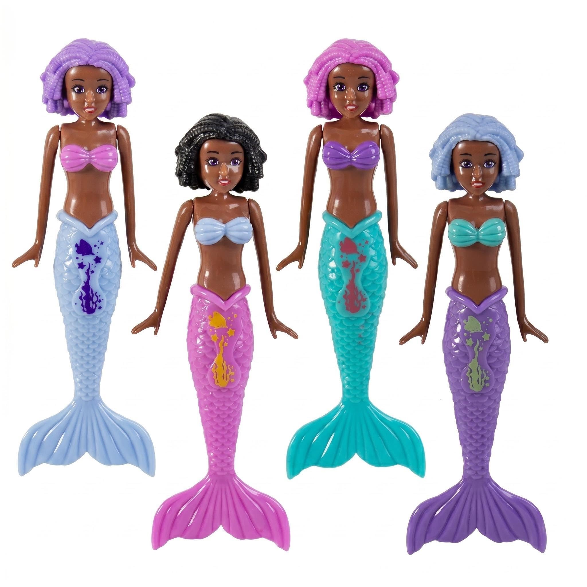 HATFRYF Pool Diving Toy Set, 4 Piece Princess Pool Toys, Water Bath Toy, Swimming Underwater Pool Training Toys, Diving Games Training Gifts for Boys Girls - 4PCS