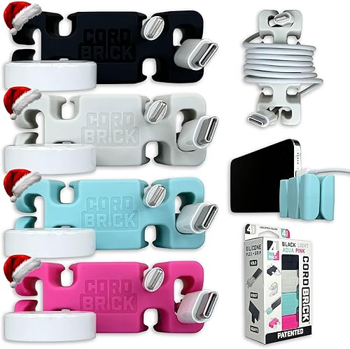 Miniatura 51 de CordBrick Relleno de calcetines para adultos, soporte para cables con peso, soporte para teléfono, organizador multiusos para mesita de noche, Negro