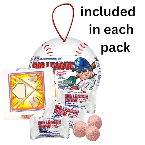 Miniatura 4 de Big League - Adornos de béisbol masticables inspirados en la Navidad caramelos masticables con sabor a chicle relleno de calcetines relleno de