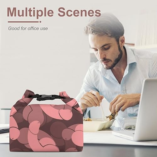 Miniatura 6 de Bolsa de almuerzo para el pene reutilizable, bolsa de almuerzo para comida, bolsa de mano para oficina, trabajo, viajes