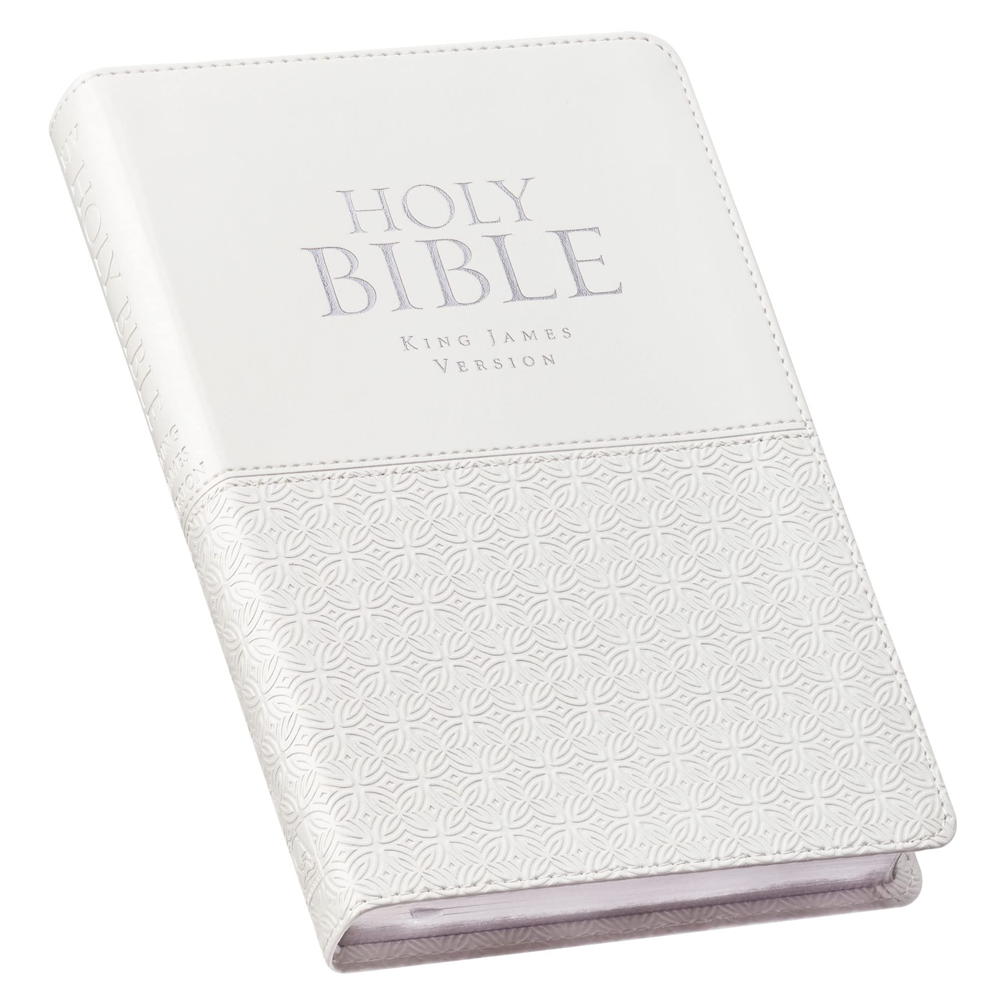 KJV Holy Bible, Standard Size Faux Leather Red Letter Edition Thumb Index & Ribbon Marker, King James Version, White (KJV Deluxe Gift Editions)