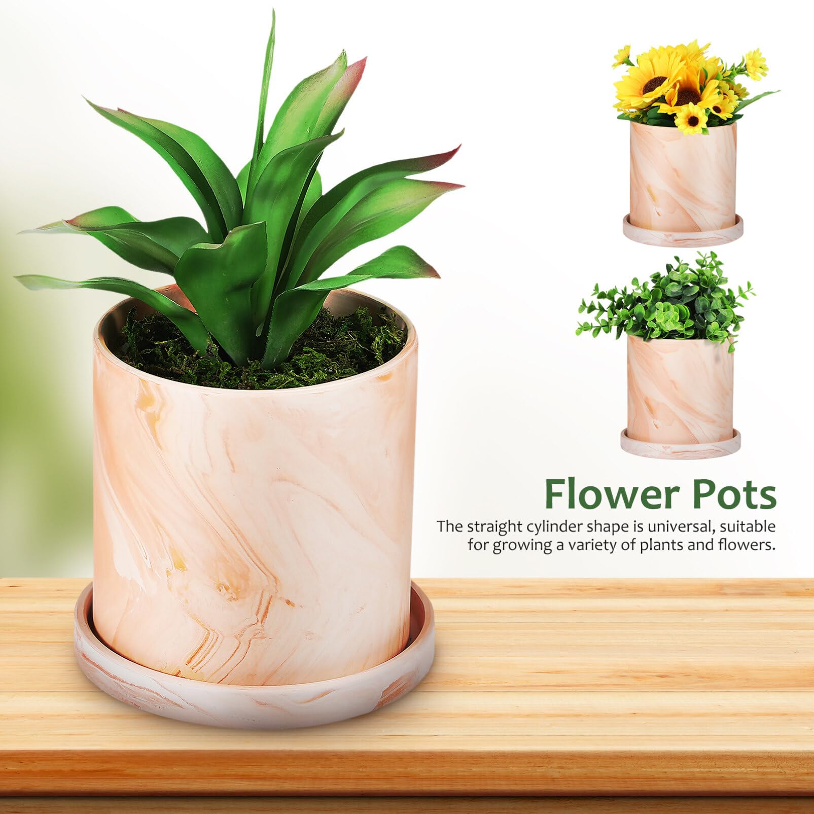 BRUNBÄR bloempot met schotel, buiten terracotta, 15 cm - België