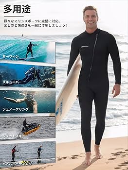 Amazon | Owntop メンズ ウェットスーツ 3/2mmネオプレン
