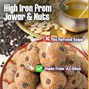 Early Foods: Pack of 2 A2 Ghee Jowar Choco Chip Laddu | Millet Snacks | Kids Snack | Sugar free Sweets with Jaggery | Pregnancy Snack & Lactation Laddu 250g x 2 (Twin Pack) gallery image
