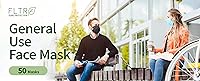 Vista 6 de FLTR Mascarilla de uso general, 50 mascarillas desechables (50, negro)