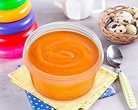 Vista 7 de Recipientes de plástico reutilizables de 7 onzas con tapas, tarros de almacenamiento de alimentos, contenedores apilables multicolores