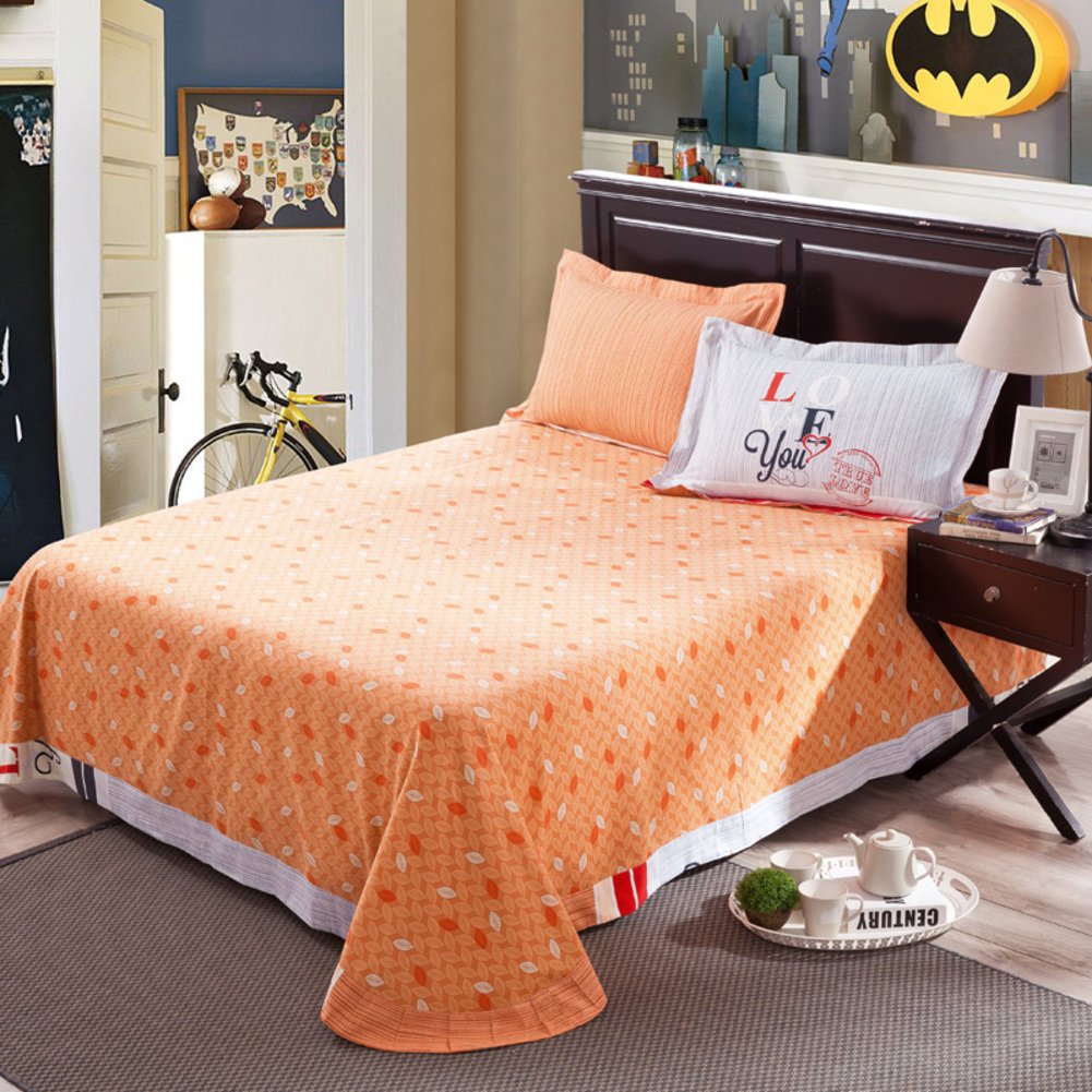 Drap plat en pur coton rembourré de style automne-hiver J 245x250cm