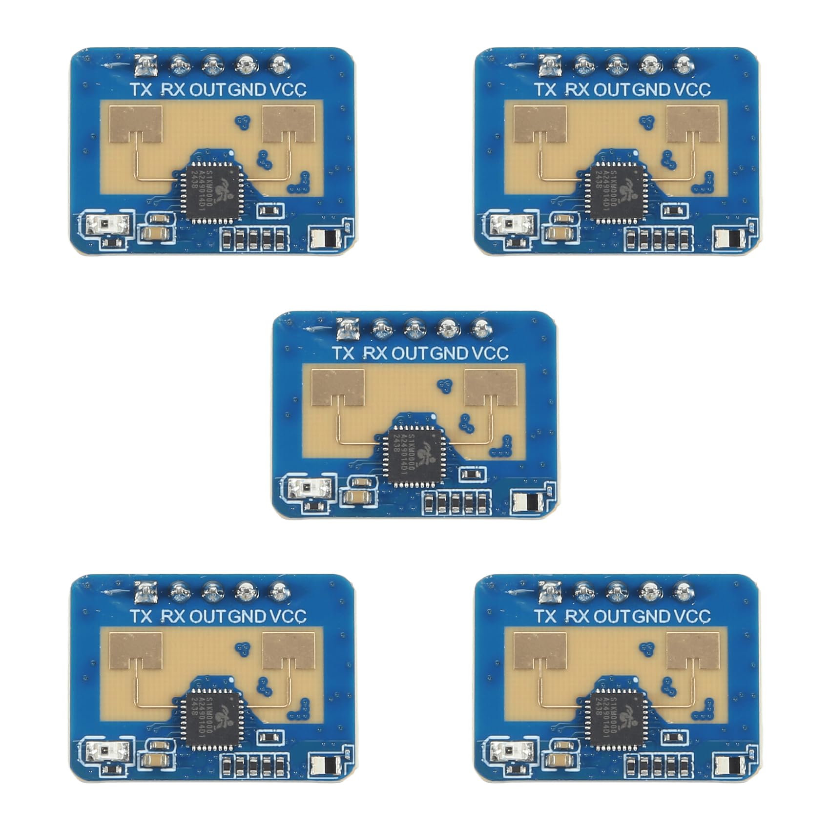 Littlecatch 5 Pcs 24G Radar Sensor Module Human Presence Detection mmWave HLK-LD2410C Radar Sensor Motion Detection Module for Smart Home Security Systems