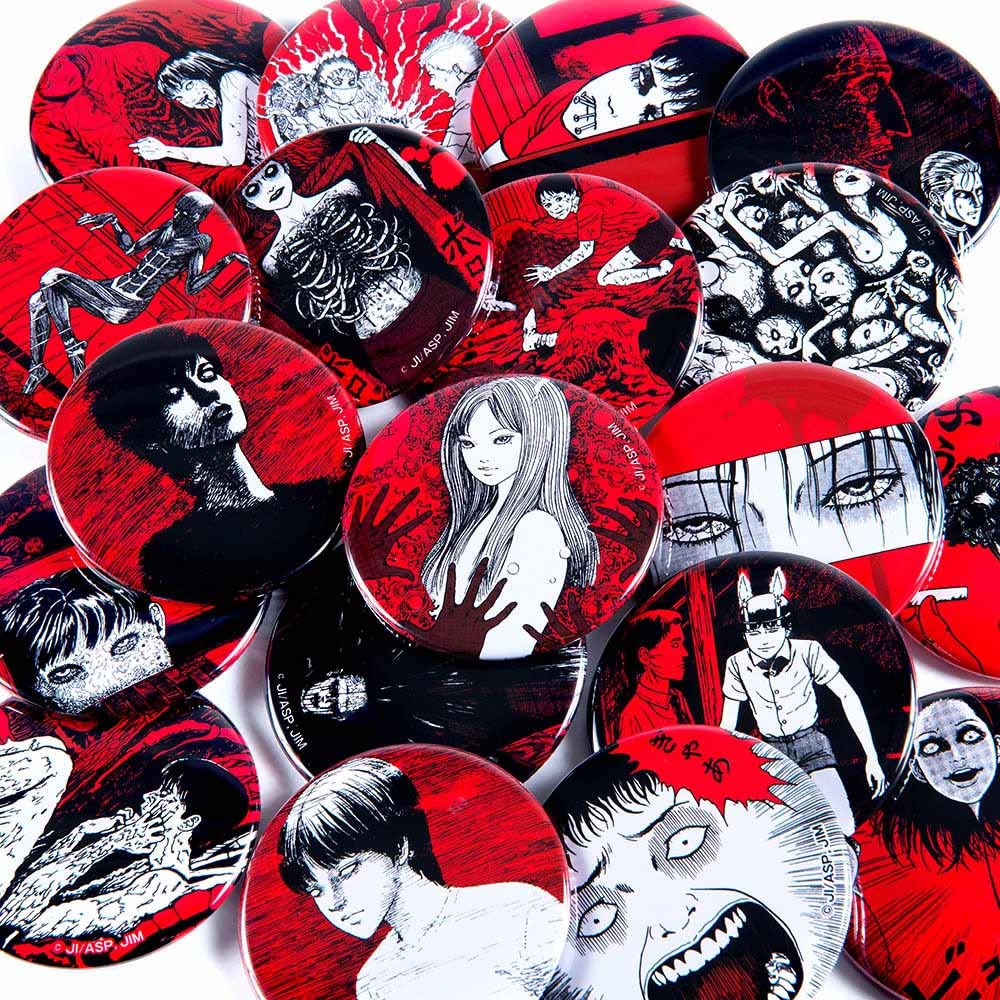 伊藤潤二 コレクションCollection buttons缶バッジ全18種コンプ 伊藤潤二の描く戦慄の悪夢、再び―。7/18(金)-8/7(木)『伊藤潤二 POP UP