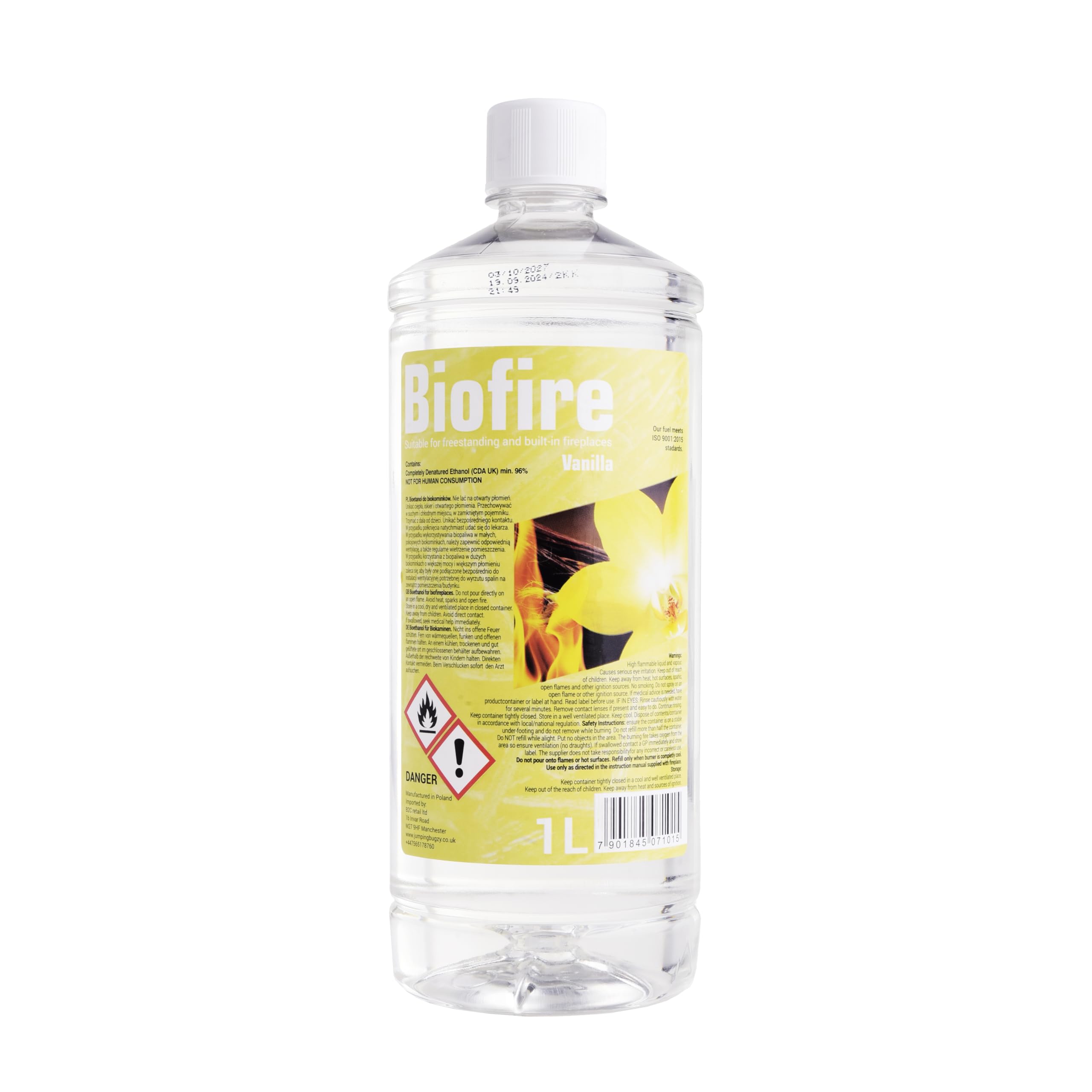 B2c Lavender Bioethanol Scented Liquid Fuel Eco Line Premium Grade Quality, Clean Burn 1L Containers (Vanilla, 6L)