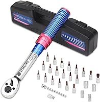 Vista 9 de Llave dinamométrica para bicicleta, 1/4, 10-90 IN.LB (1.1-10.1NM), llave dinamométrica de clic para bicicleta de carretera y montaña, estuche