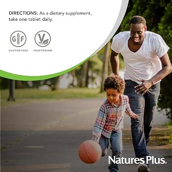 NaturesPlus Cal/Mag - 90 Vegetarian Tablets - 500 mg Calcium & 250 mg Magnesium - 90 Servings