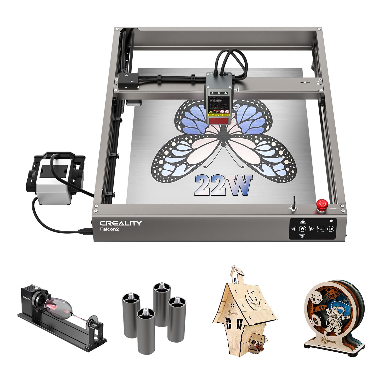 Amazon.com: Creality 22W Laser Engraver 4-in-1 Rotary Roller Kit