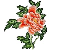 Vista 9 de Parches de flores de begonia para coser, bordados para ropa DIY, chaquetas, jeans, mochilas, sombreros, manualidades de costura (Begonia rosa)
