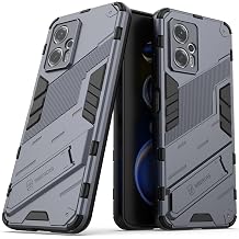 Phone Case for Redmi K50i, Two-layered Protection Hard Shell Case with Integrated Two-way Kickstand Gray