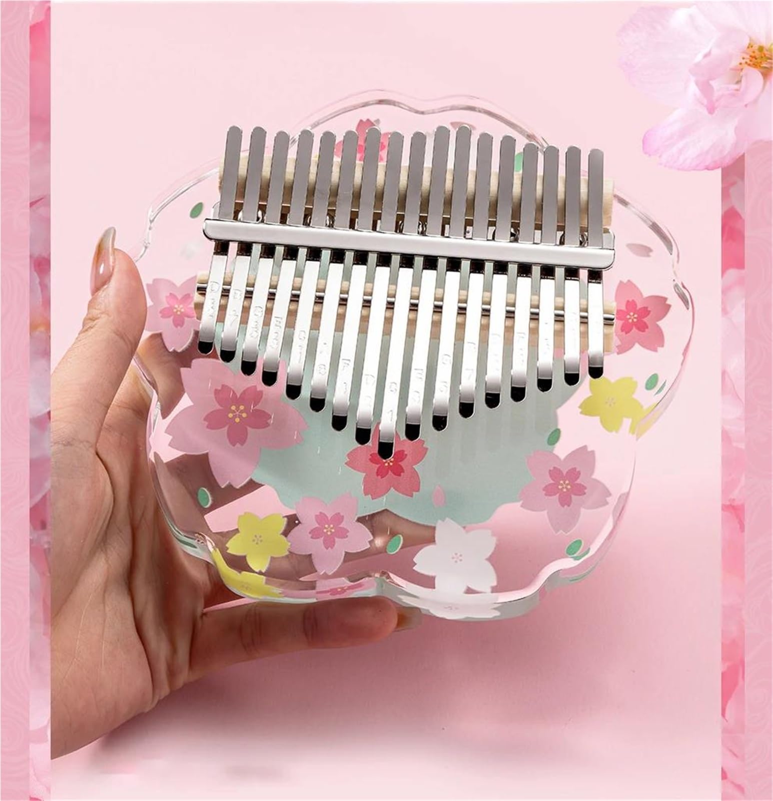 Kalimba Kalimba Akrylowa 17/21 Klawiszowa Świetlista I Przezroczysta Idealna Dla Początkujących(21 keys)
