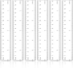6 Stück Kunststoff Lineal 15cm Transparent Präzision Lineal mit Metrische&Inch-Skala für Schule Geprägte Zentimeter Einteilung Zuhause Büro