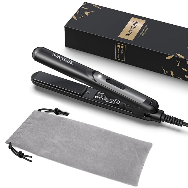 Wavytalk Mini Flat Iron 0 7 Inch Ceramic Mini Hair Straightener Small Flat Irons for Short Hair Curls