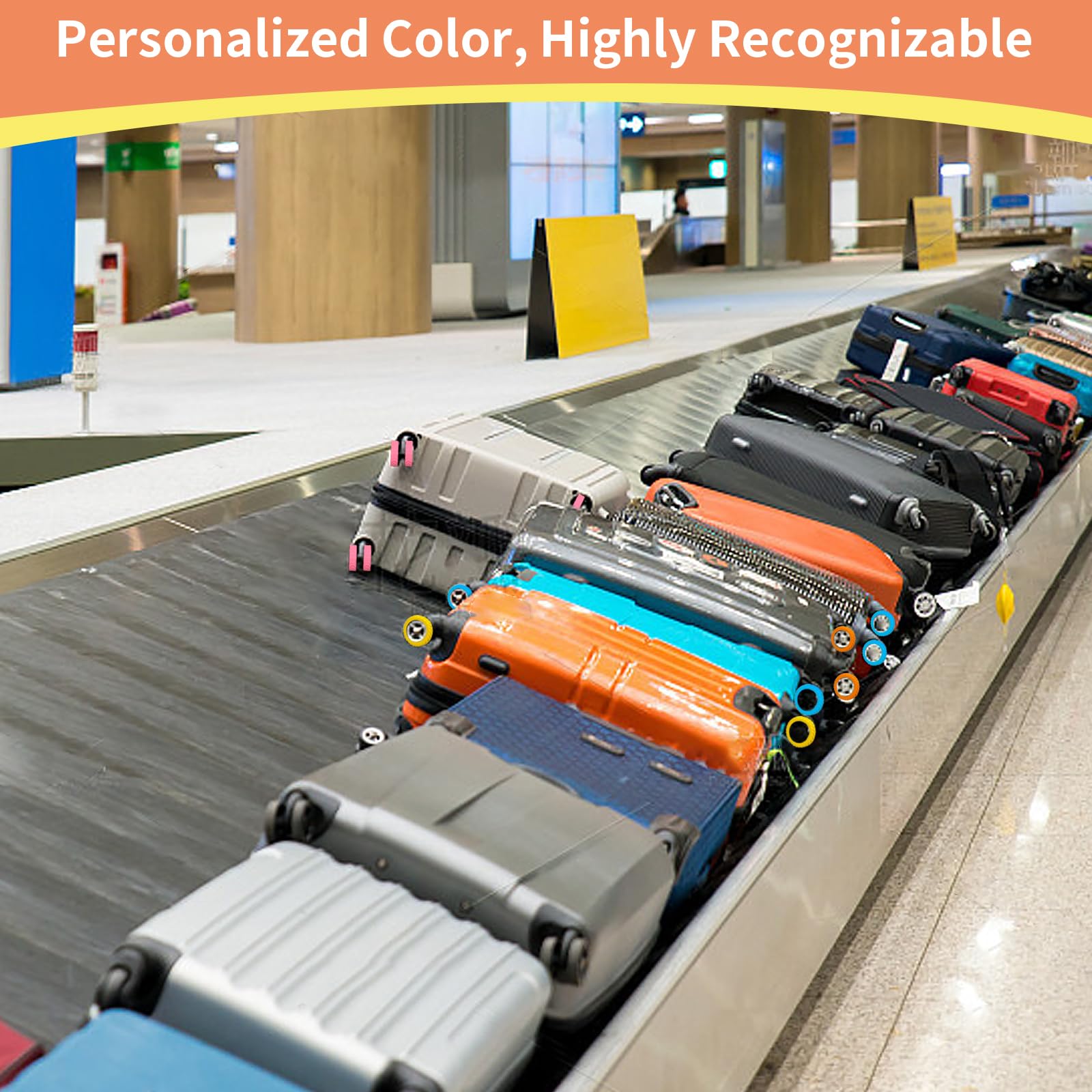 Lot De 8 Housses De Protection Pour Roues De Valise - Silicone, Anti-bruit, Imperméable - Universel - 11