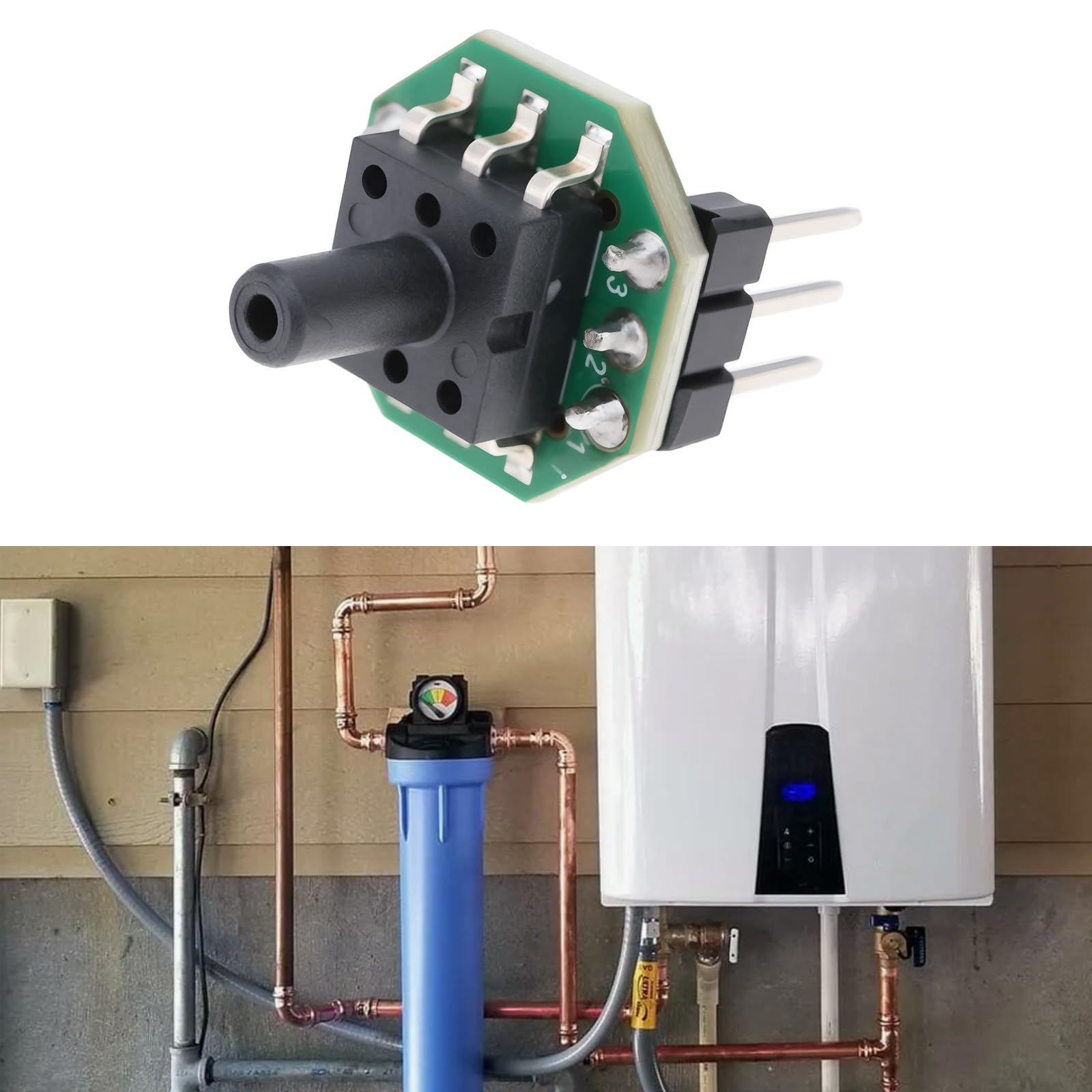 EMSea 2 Stück XGZP6847A 5V 0-40kPa Gasdruck-Transmitter-Sensormodul für Wassererhitzer Und Aktivsauerstoff-Wasseraufbereitungsanlagen
