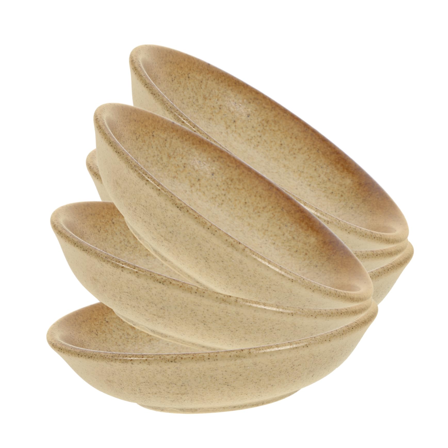 STOBAZA 6-piece Stackable Ceramic Sauce Plates for Japanese Side Dishes Small Dipping Bowls Seasoning Dishes Stylish Practical