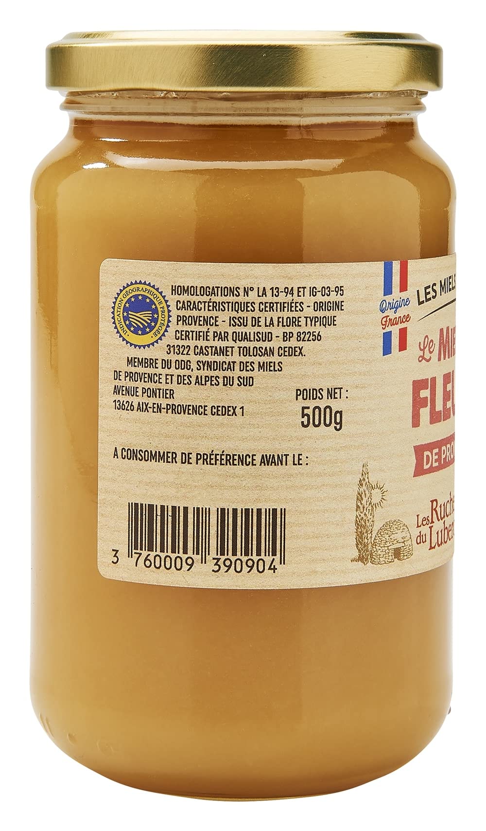 Les Ruchers du Luberon Miel de Fleurs de Provence IGP/Label Rouge 500 g - 2