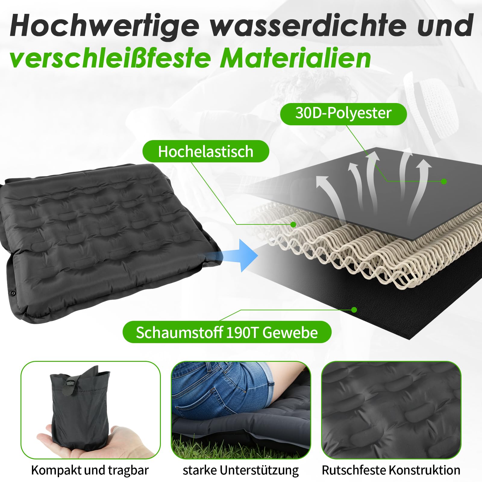 Sitzkissen Aufblasbar Stadion Sitzkissens Aufblasbares Sitzkissen Outdoor Wasserfest Sitzkisse Ultraleicht Outdoor Reisekissen Faltbar Sitzpolster Sitzkisse Flugzeug Aufblasbares Polster fur Unterweg