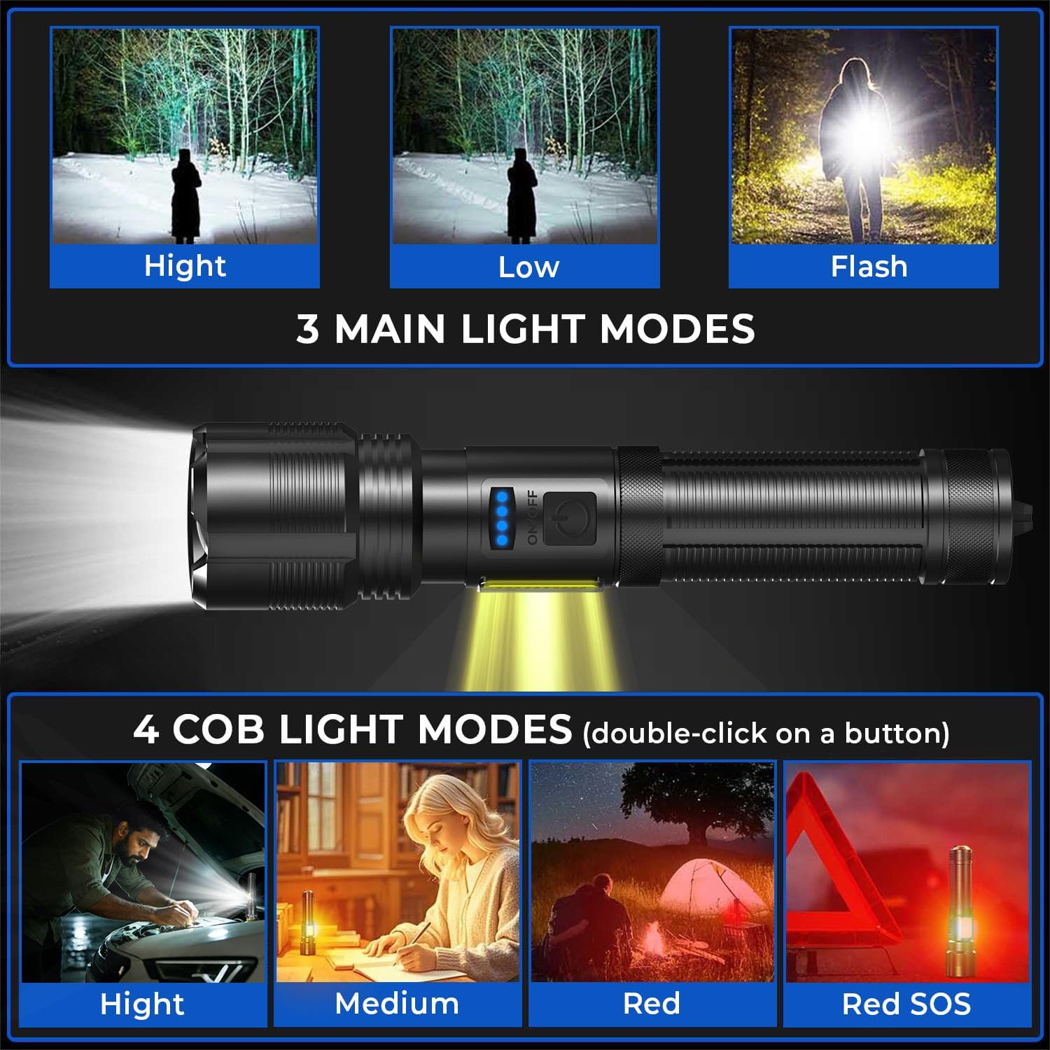 Svoko Torch Light: Powerful Rechargeable Flashlight -3