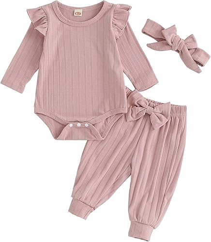 TheFound Ropa de primavera para bebé recién nacida, traje de San Valentín, manga larga, estampado de corazón, sudadera con pantalones