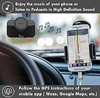 Vista 3 de Altavoz para coche B-PRO 2 manos libres, altavoces de alta fidelidad de 6 W, con conexión automática Bluetooth multipunto para teléfono móvil