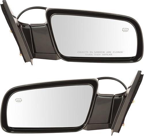Espejos retrovisores laterales con calefacción eléctrica plegable izquierdo y derecho par conjunto para Chevy GMC