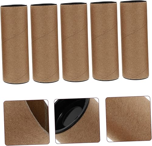 Miniatura 9 de Embalaje 5pcs Tubo Cartel Tubo de Cartel Tapas Resistente para Almacenamiento de Arte
