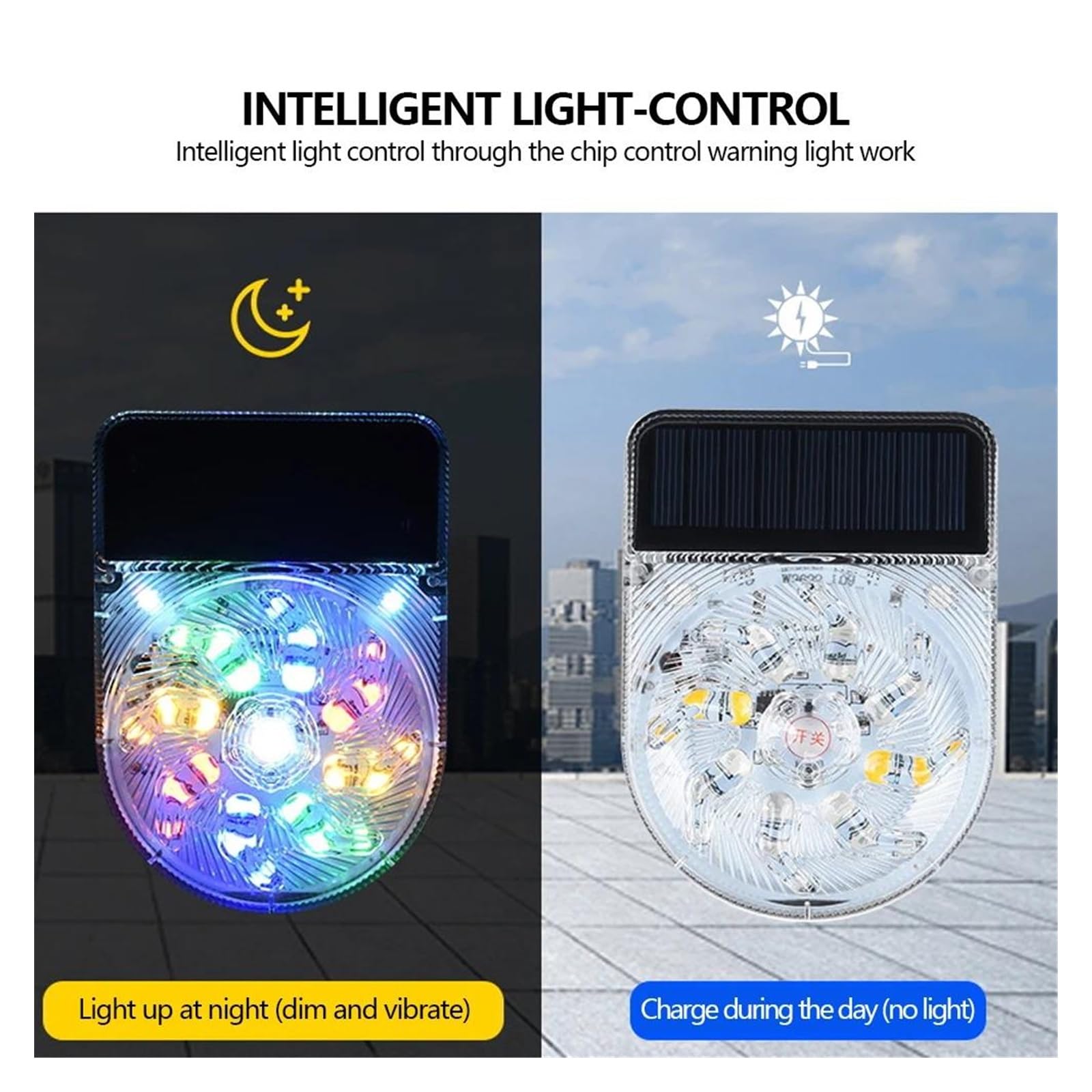 Blocchi luci antinebbia Luce Di Avvertimento Sensore Intelligente Luce Solare Burst Luce Anti-collisione Lampeggiante Luce Di Parcheggio Per Camion Di Grandi Dimensioni