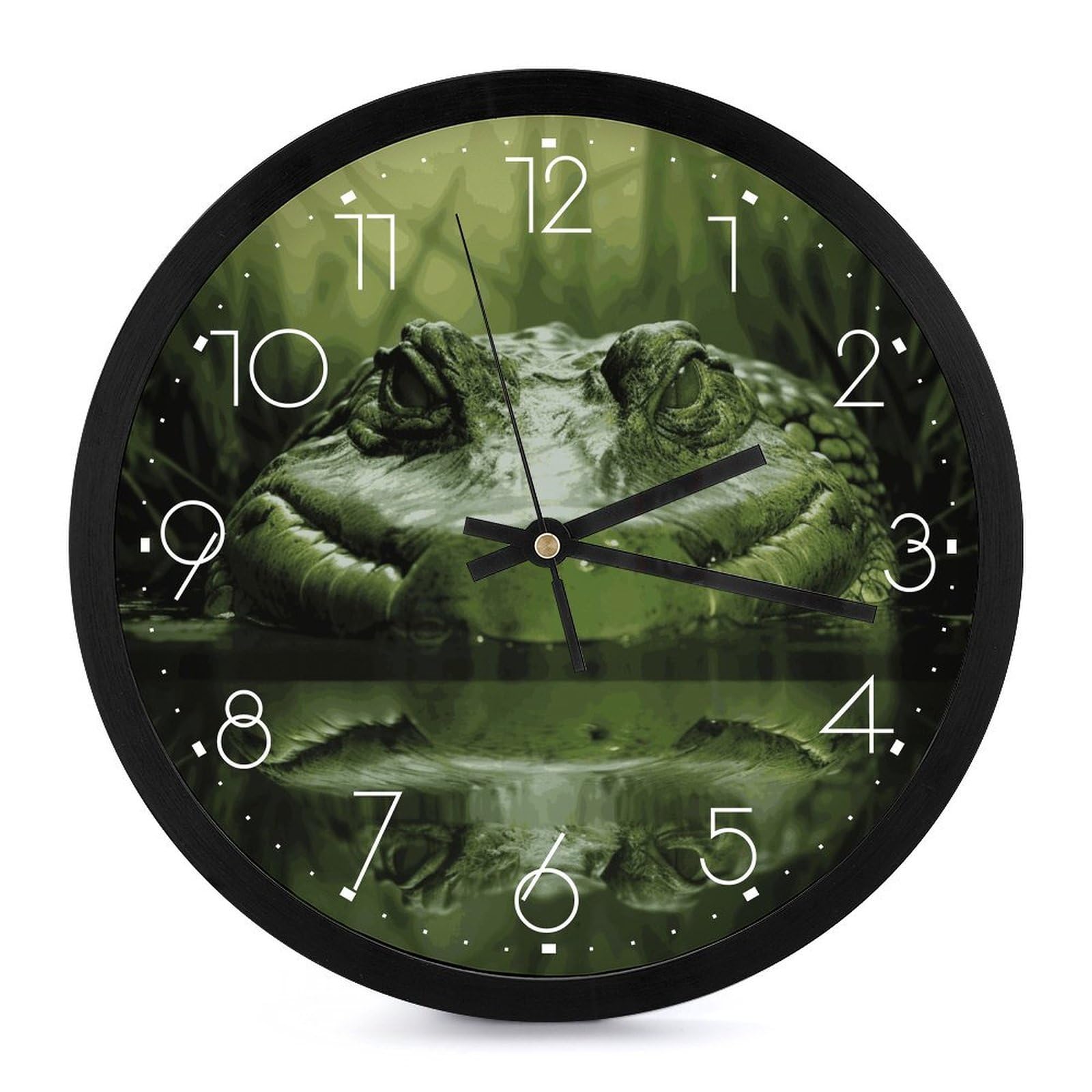 Horloge murale silencieuse de 25 cm à pile avec grand affichage