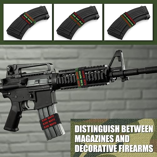 Miniatura 7 de Chivao Paquete de 45 bandas de marcado de revistas 5.56, 223 REM, 300 bandas opacas para accesorios