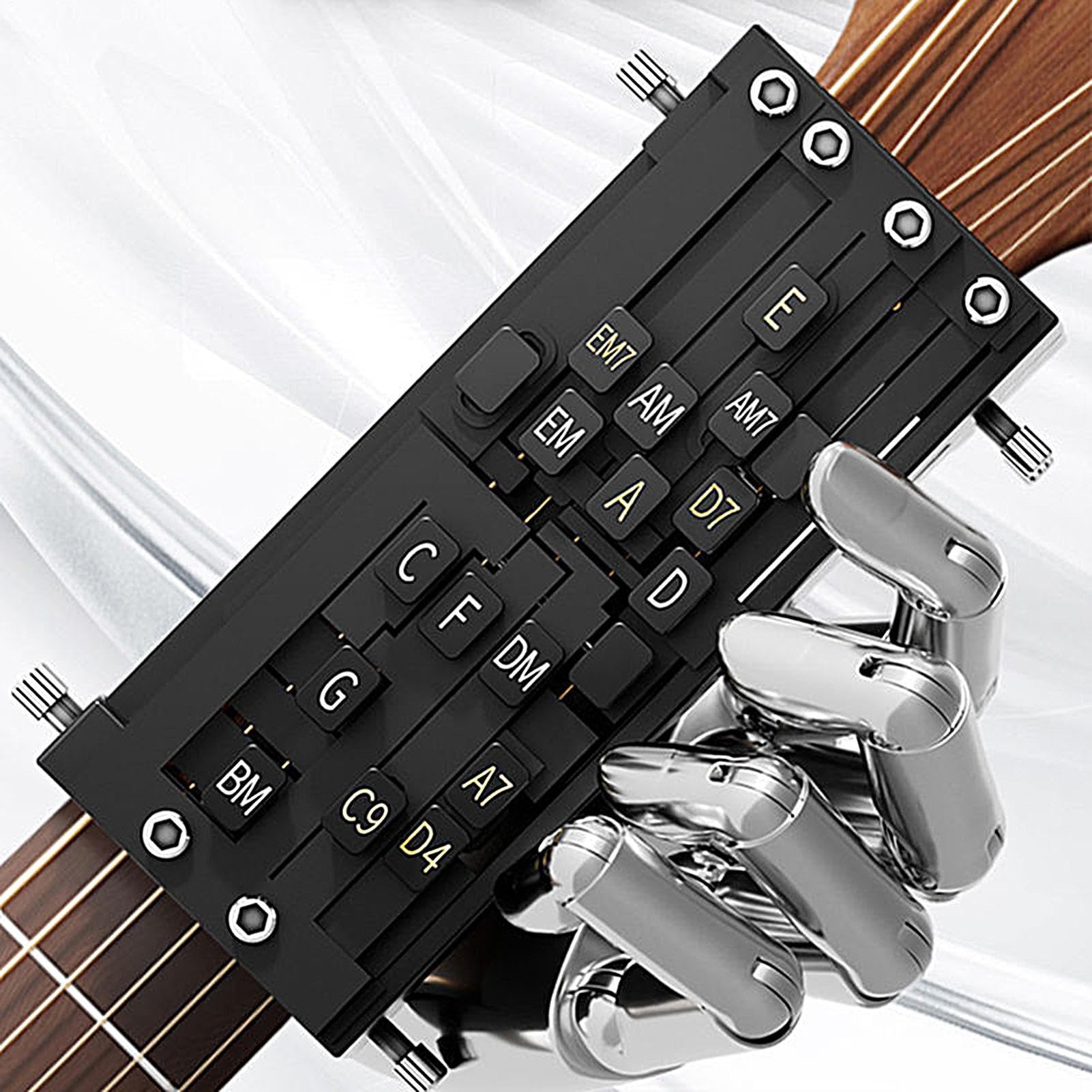 Gitarren Akkord Presser - Gitarren Akkord Trainer Mit Akkords Namen | Gitarrenhilfe-Akkordtrainer Aus PP | Griffhilfe Lernsystem Für Anfänger & Erwachsene Musikliebhaber