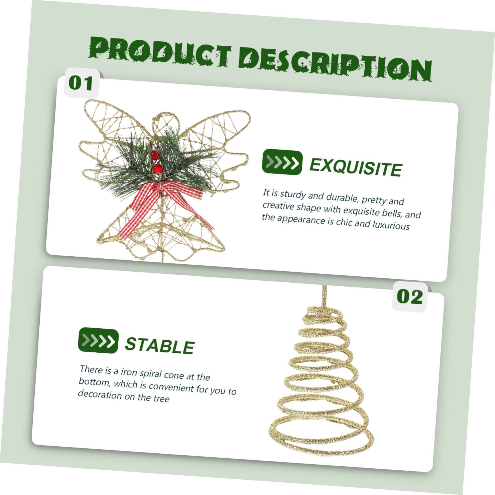 TOPBATHY 3 Pièces Étoile d'arbre d'ange Décorations d'arbre De Noël Décor LED Décoration De Sapin De Noël d'arbre pour Arbre De Noël Illuminer La des Arbres Fil Étoile Le Fer